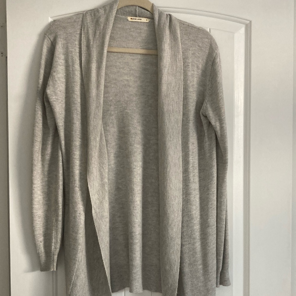 Marine Layer gray open cardigan light weight